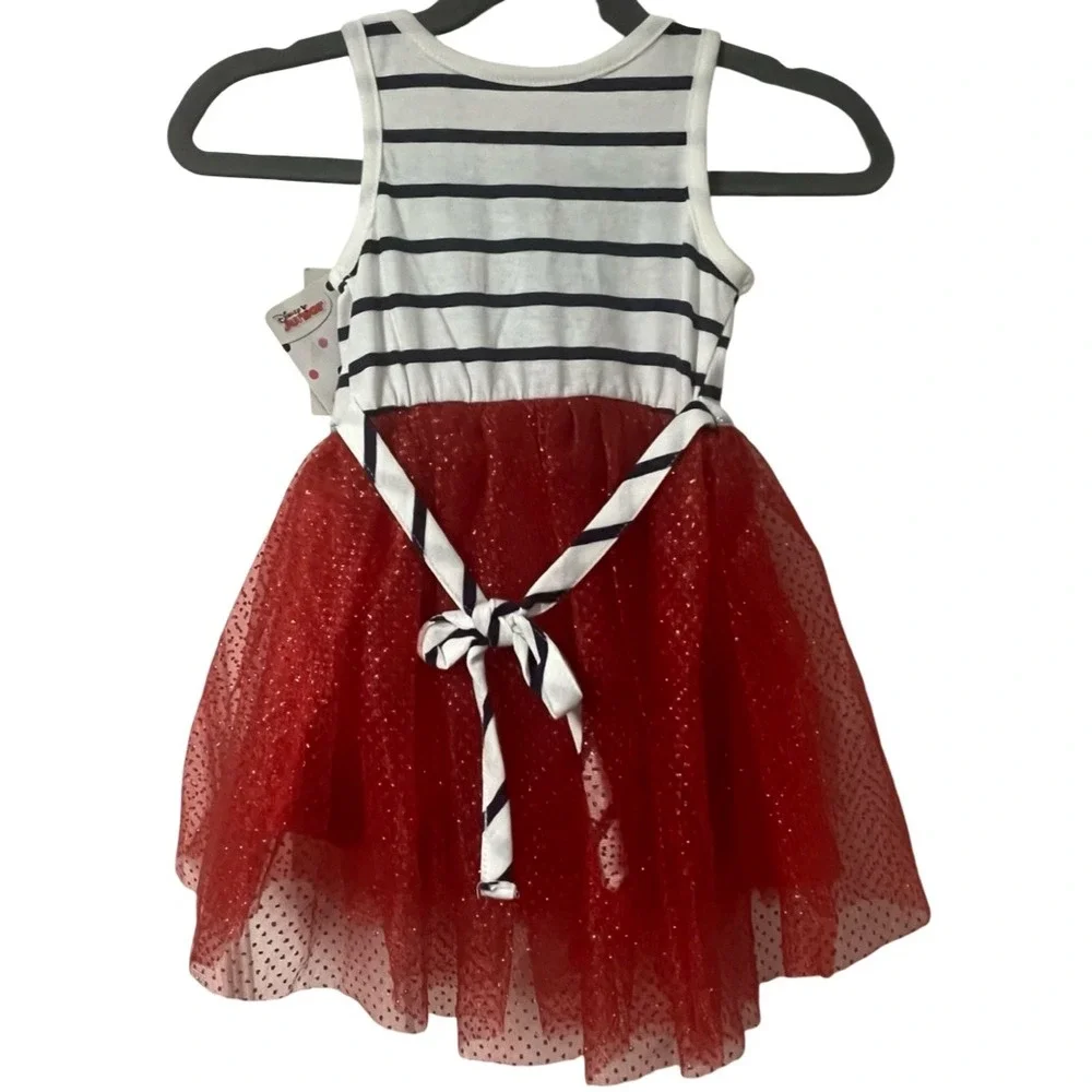 NWT Disney Minnie Mouse Baby Girl Dress 12M Red Glitter Tulle‎